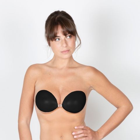 101 soutien gorge adhésif skin bra noir gilsa paris porté face