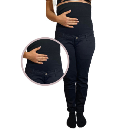 Maternity pants with zoom waistband