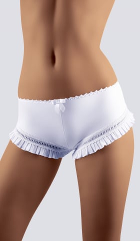 4007 VIENNE shorty en froufou blanc de face mariage oui by gilsa  oui by gilsa