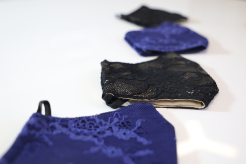 mask lace blue black madeleine gilsa