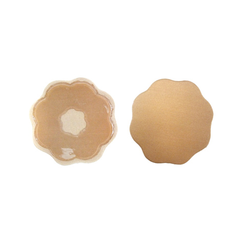Adhesive fabric nipple covers for discreet and natural comfort