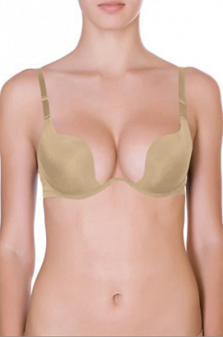 203 secret bra bra nude extra push up plunging gilsa paris worn face