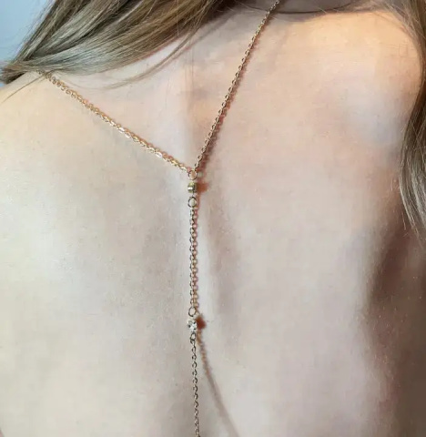 MALIANA Back necklace - Elegant accessory for backless dress